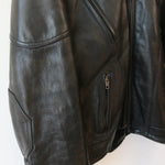 Vintage Motorcycle Black Leather Jacket