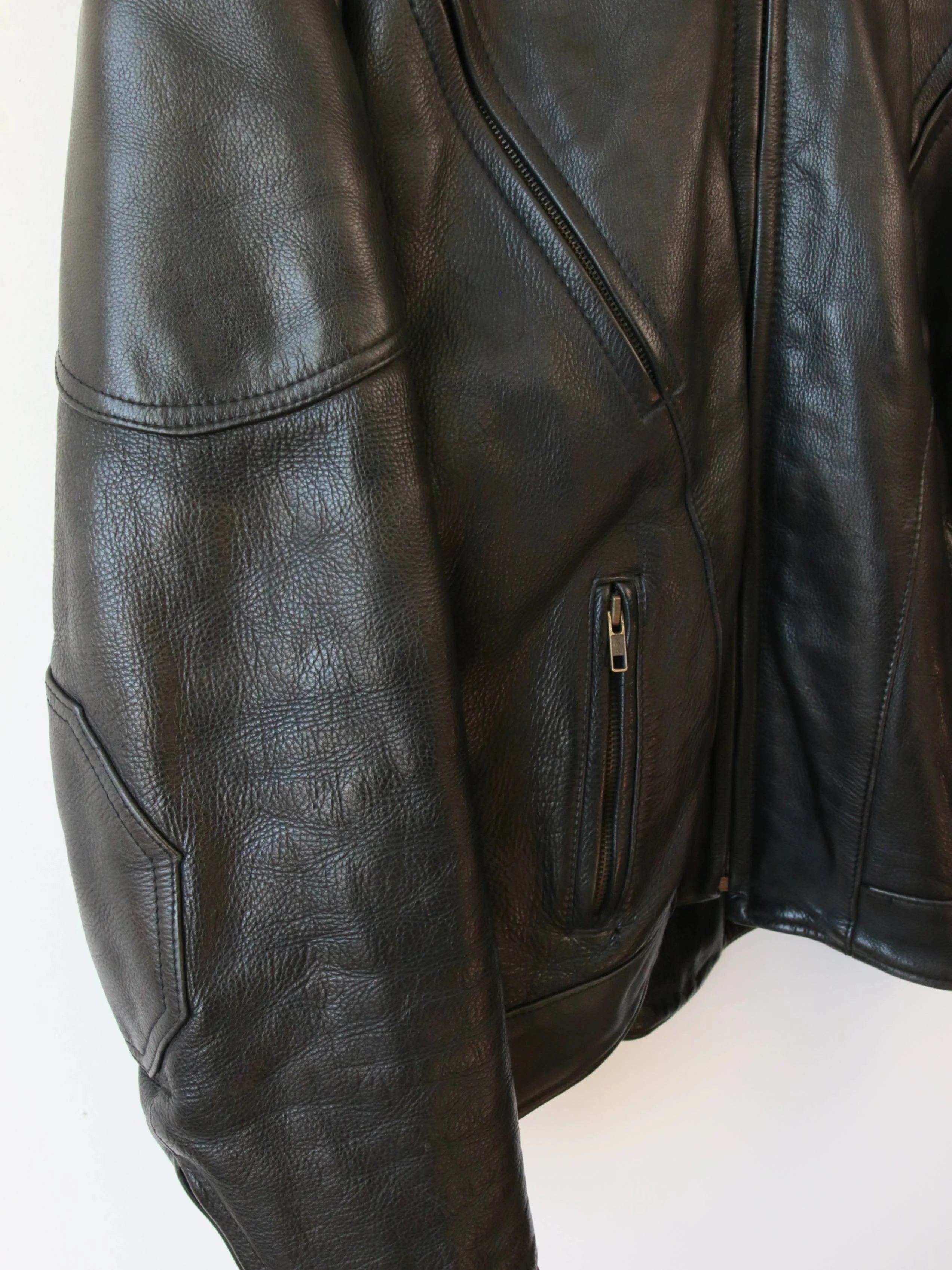 Vintage Motorcycle Black Leather Jacket