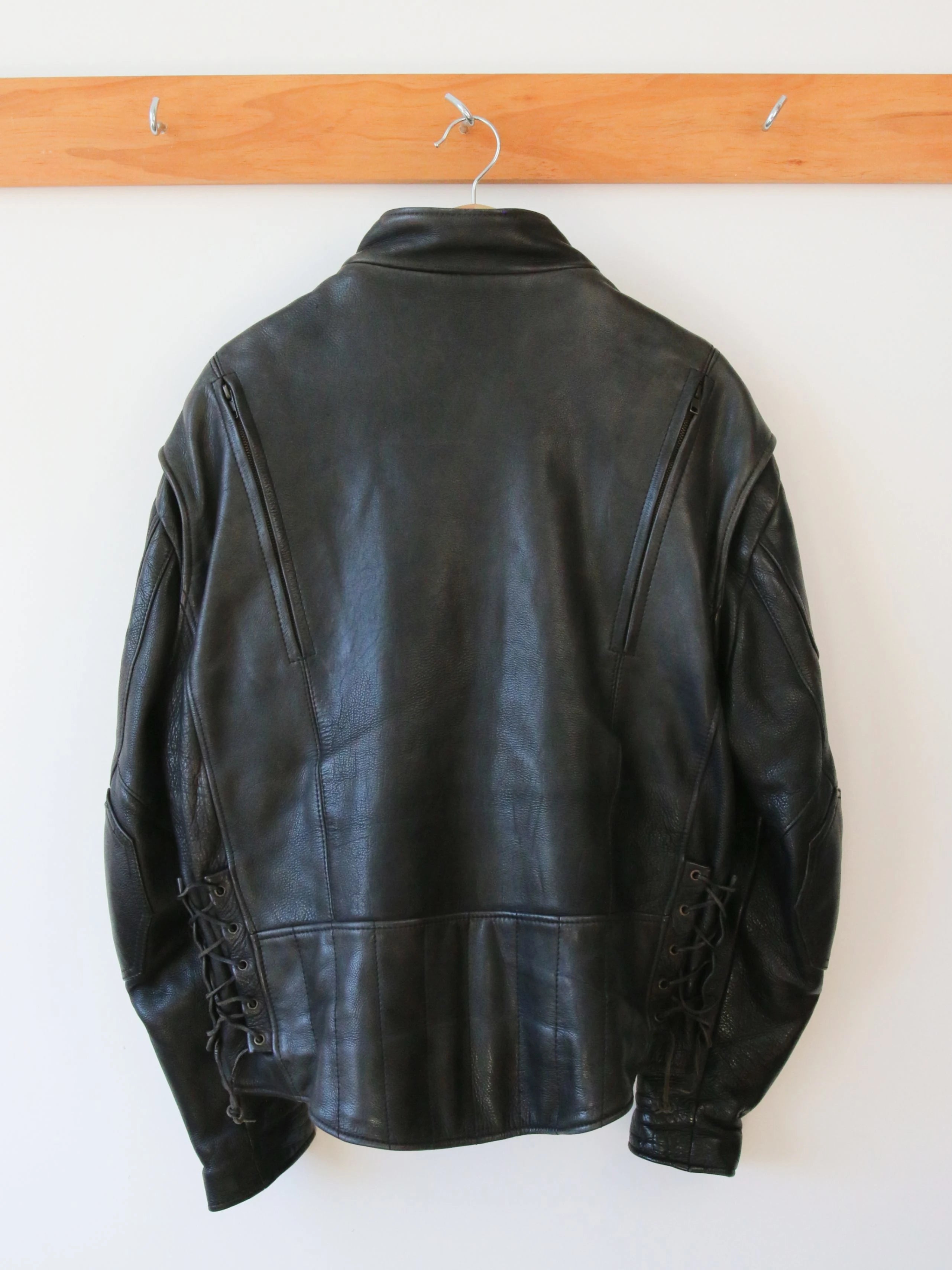 Vintage Motorcycle Black Leather Jacket