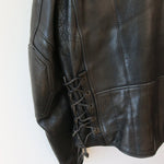 Vintage Motorcycle Black Leather Jacket