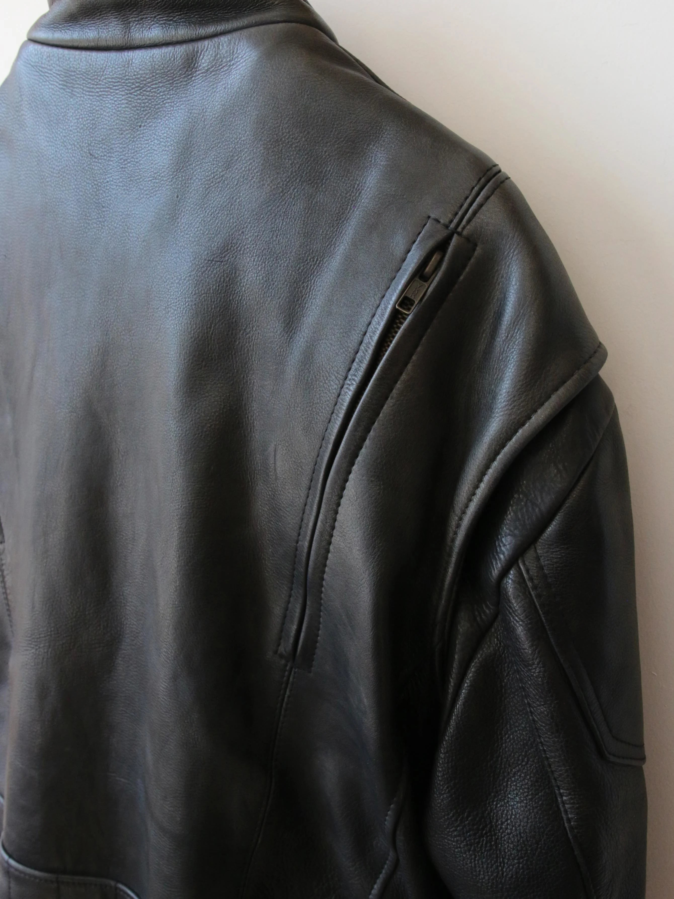 Vintage Motorcycle Black Leather Jacket