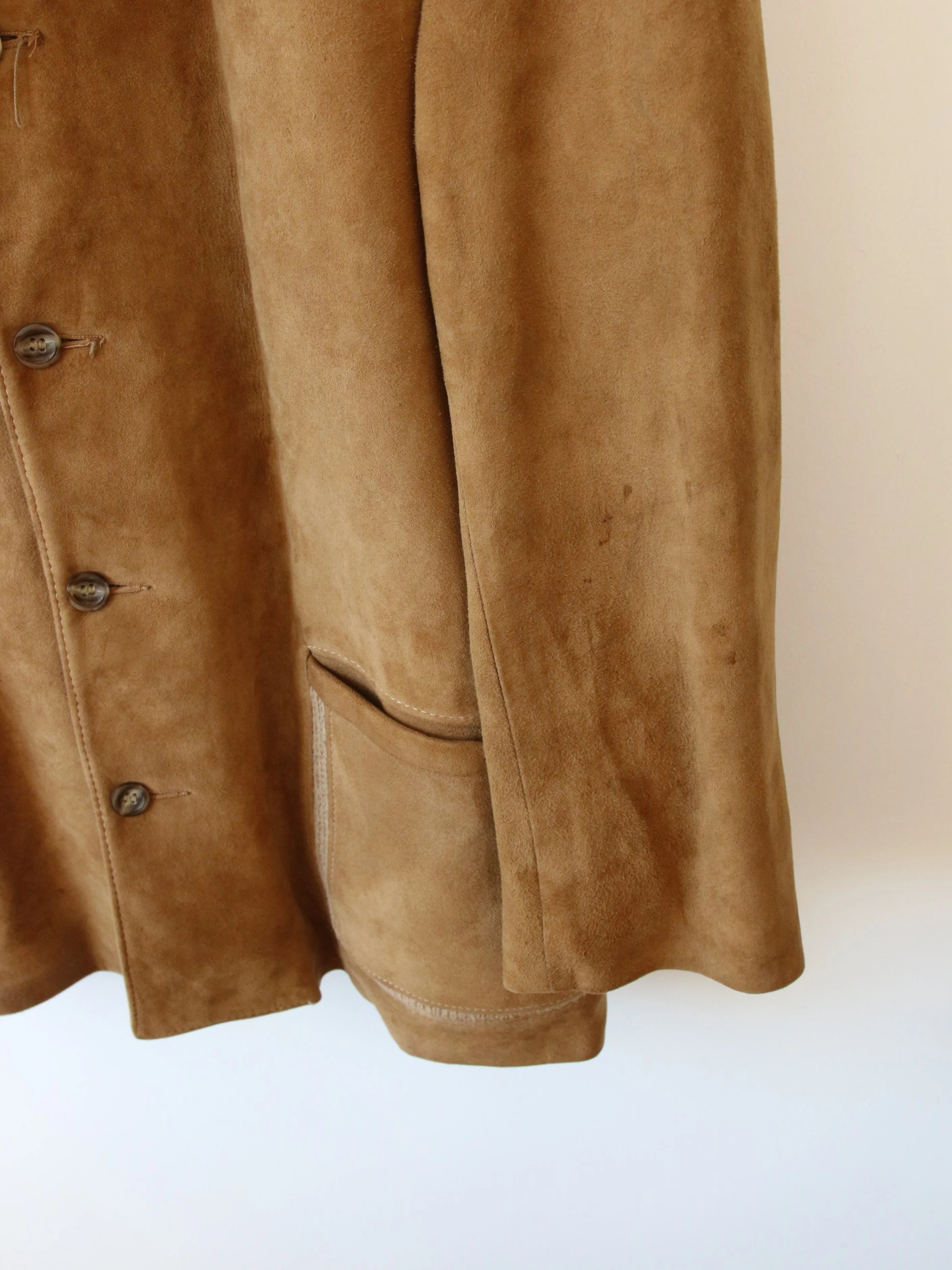 Vintage Caramel Suede Jacket